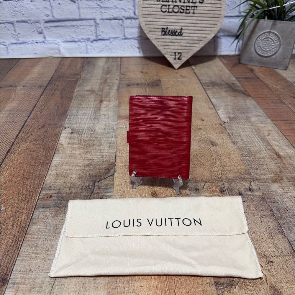 Louis Vuitton Red Epi Leather Small Agenda PM/ Passport Holder COA in photos - Picture 5 of 16